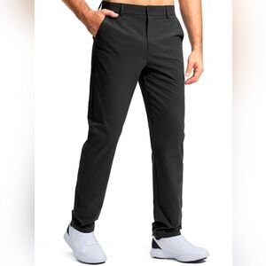 Pudolla Men's Golf Pants W38 L34 Black 100% Polyester Lightweight Quick Dry Work
